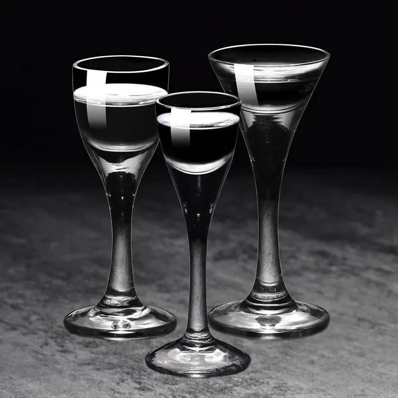 Small Cups Wild Wine Cups Customized Glass Wine Cup Shot Glass Transparent Glass Bullet Shot Cup Baijiu Small Cup