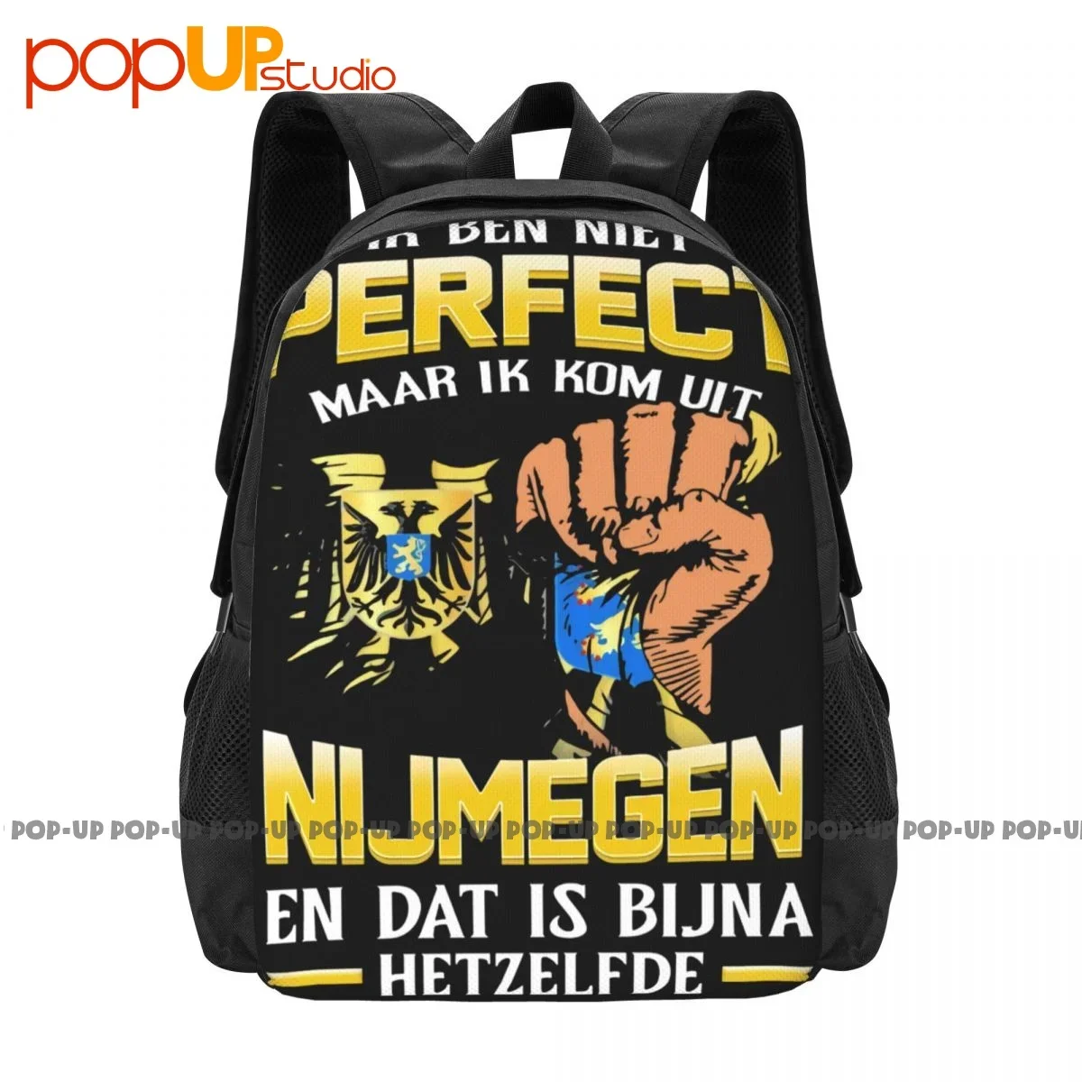 Ik Ben Niet Perfect Maar Ik Kom Uit Nijmegen En Dat Is Bijna Hetzelfde Backpack Large Capacity Cute Gym Tote Bag