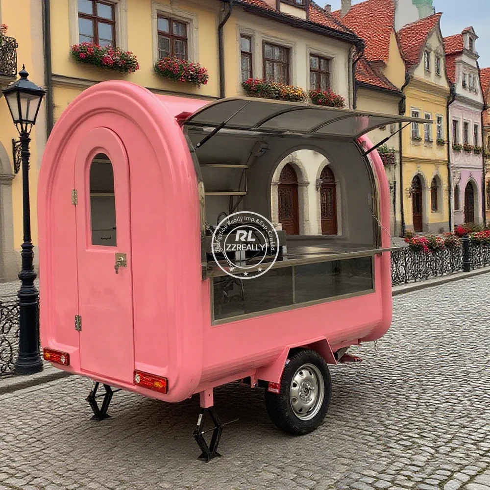 

Europe Standard Food Trailer Street Ice Cream BBQ Cart Mobile Catering Trailer Concession Food Truck Trailer