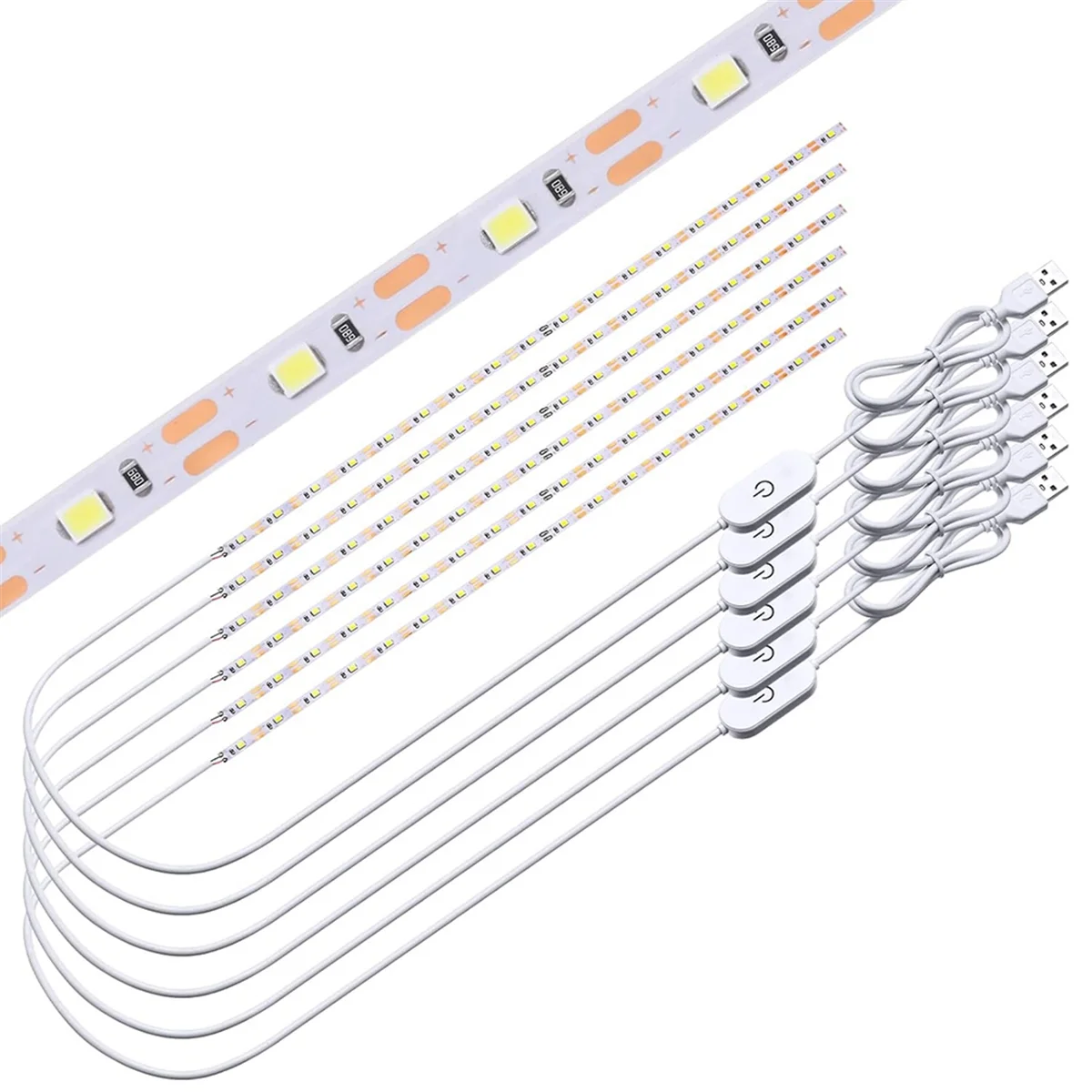 2025+ 6 Pack Sewing Machine Light Strip with Touch Dimmer, 11.8 Inch Sewing Machine Lights LED Strip with 108 LEDs