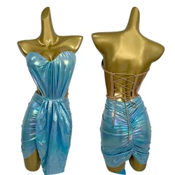 Drag Queen 2 Pcs Dress Women Birthday Party Dress Nightclub Bar Clubwear Gogo Dancer Clothes Singer Stage Costume Yaoxia