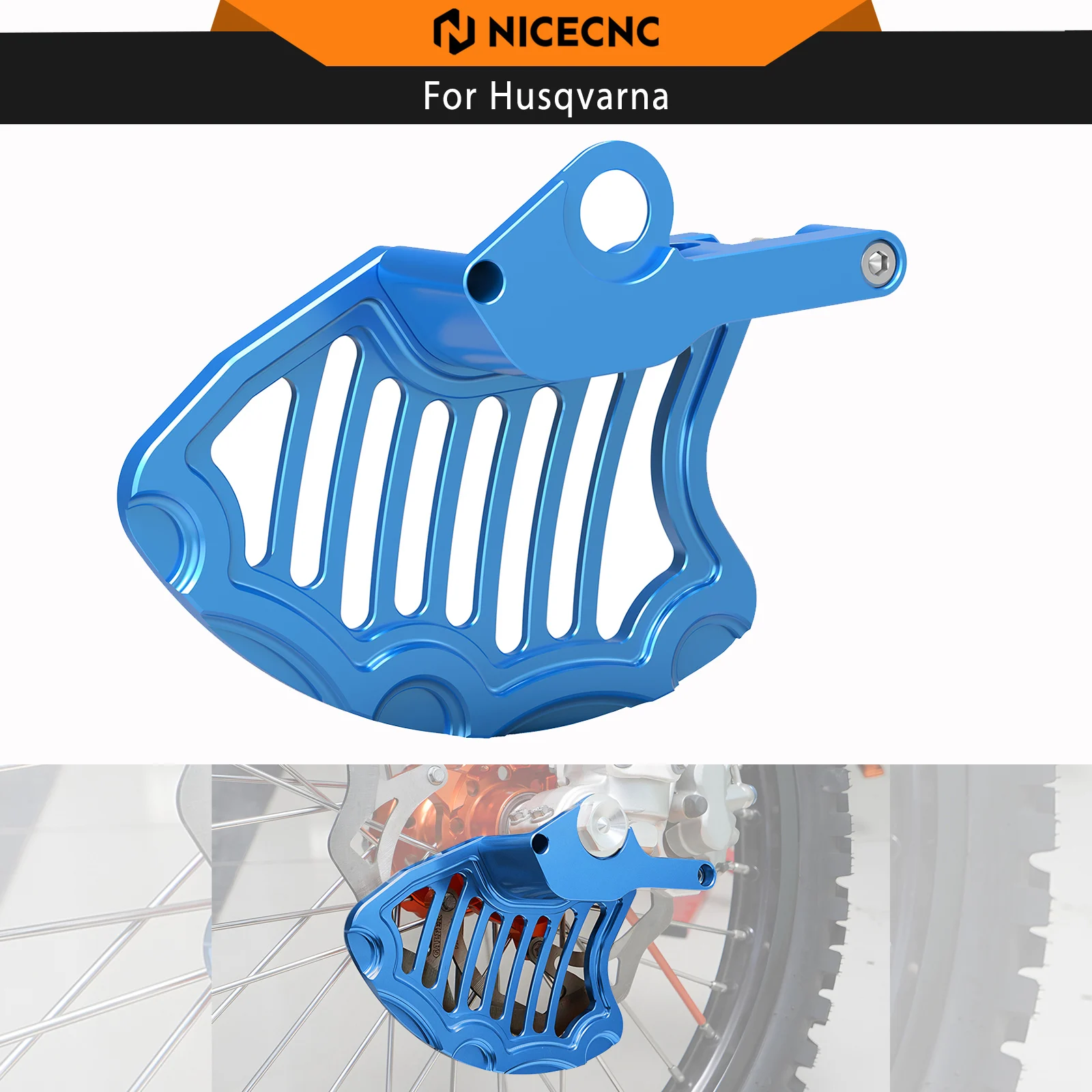 NICECNC Front Brake Disc Rotor Guard For Husqvarna TE300 TE250 FE350 FE450 FE501 FE250 TX300 TC125 TC250 FX350 FX450 2016-2023