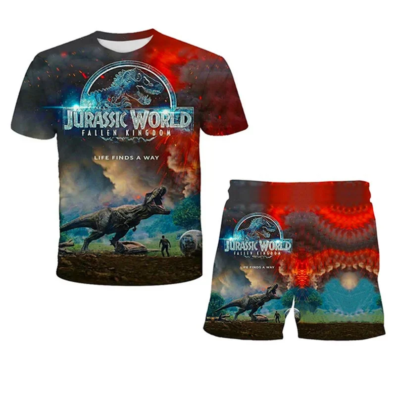 Casual Baby Kids Sport Jurassic World Dominion Clothing Kids Dinosaurs Clothes Sets for Boys Costumes Cartoon Baby Clothes