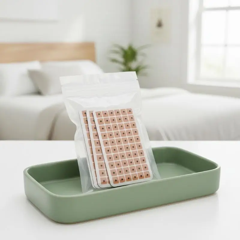 【WA】Ear Acupressure Massage Seeds Stickers 600Pcs Adhesive Patches for Office Workers Neck Pain Daily Stress Relief Use