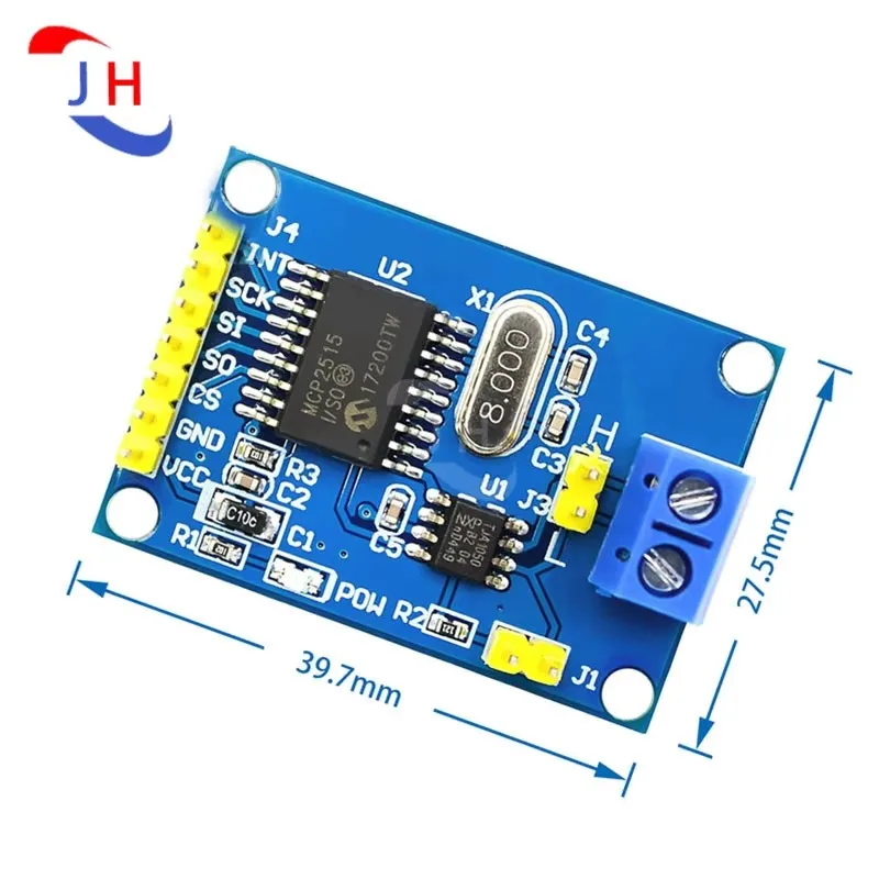 1-2 قطعة MCP2515 وحدة يمكن حافلة مجلس TJA1050 استقبال SPI ل 51 MCU ARM تحكم واجهة وحدة لاردوينو تيار مستمر 5 فولت MCP 2515
