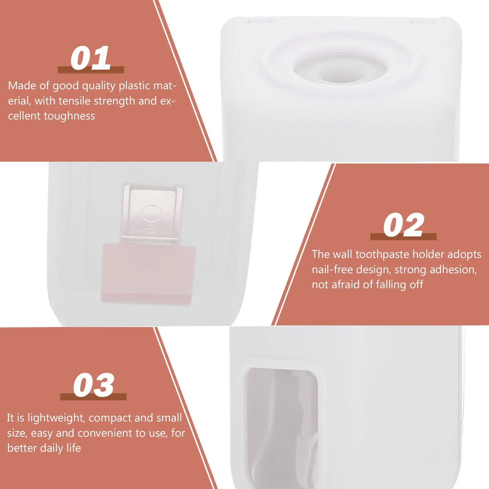Toothpaste Squeeze Tube Squeezer Wall-mounted Nail-free Holder Waterproof Child