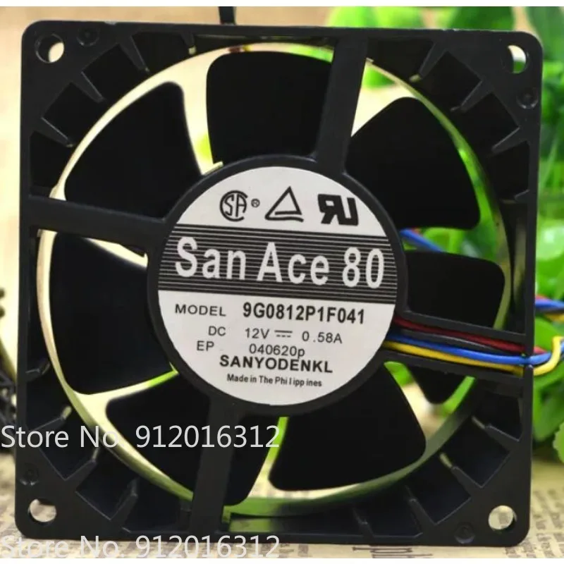 

New Fan for SANYO 9G0812P1F041 12V 0.58A 8038 8CM Motherboard 4-pin PWM Temperature Control Server Fan 80*80*38mm