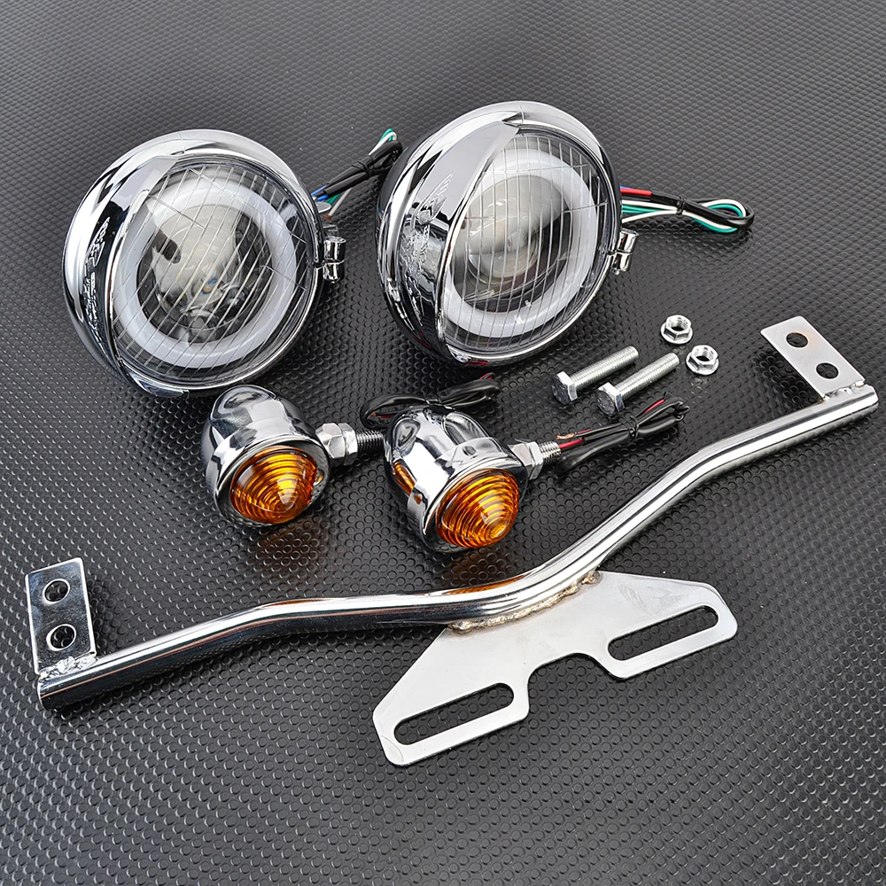 1Set Driving Passing Turn Signal Spot Light Bar for Suzuki Boulevard Intruder Volusia Marauder VL 700 1400 1500 C90 C50 M95 M90
