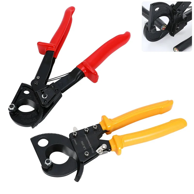 Ratchet Electrician Cable Cutter Plier Scissors Copper Aluminum Wire Cutting Plier Hand Tool Hand Plier for Large cable HS-325