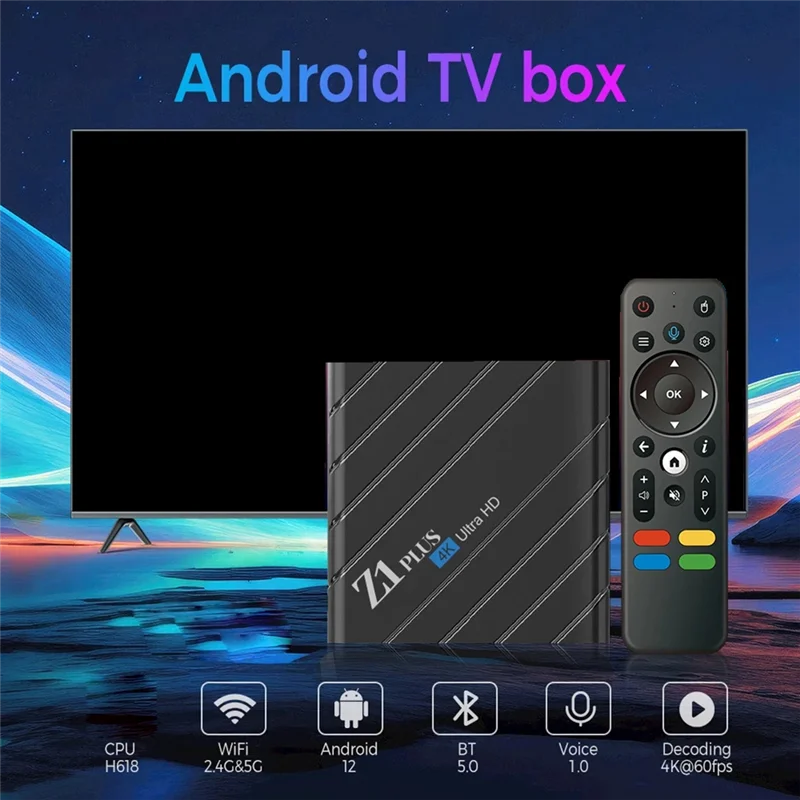 B92B-H618 Network Set-Top Box Smart TV Box For Android 12 Dual-Band Wifi 8K Screen Projection TVBOX