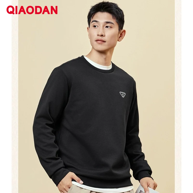 

QIAODAN мужская спортивная толстовка 2025, новые зимние свободные пуловеры, теплые модные универсальные топы с длинными рукавами, спортивная одежда QXEWD3253007A