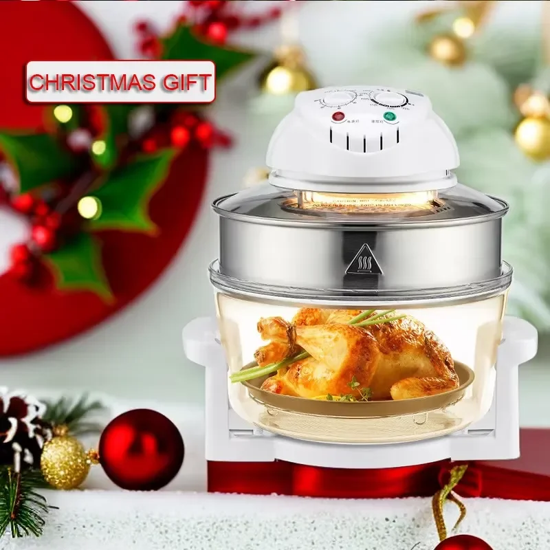 FY Large Capacity Electric Air Fryer, Glass Window, Mechanical Control, Oil-Free Healthy Family Cooking