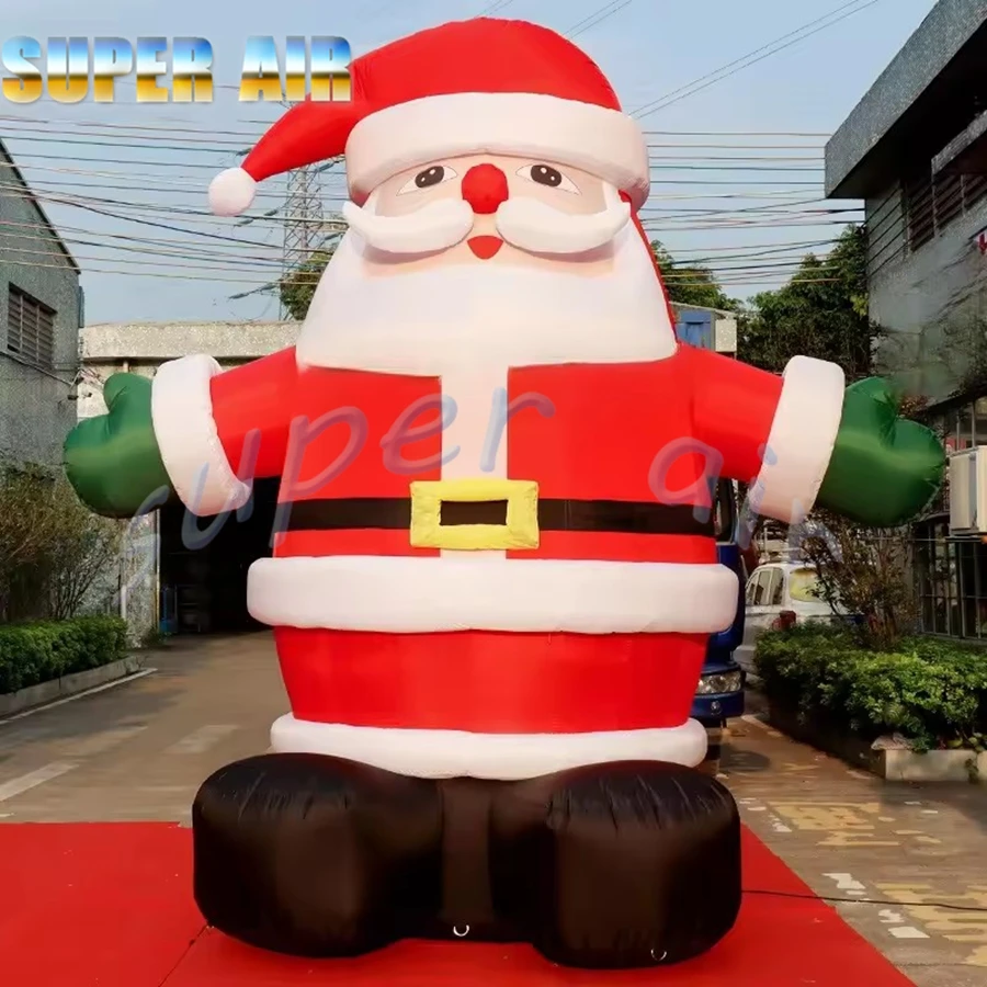 Natale vecchio uomo gonfiabile gigante Babbo Natale gonfiabile alto 4 m per decorazioni natalizie