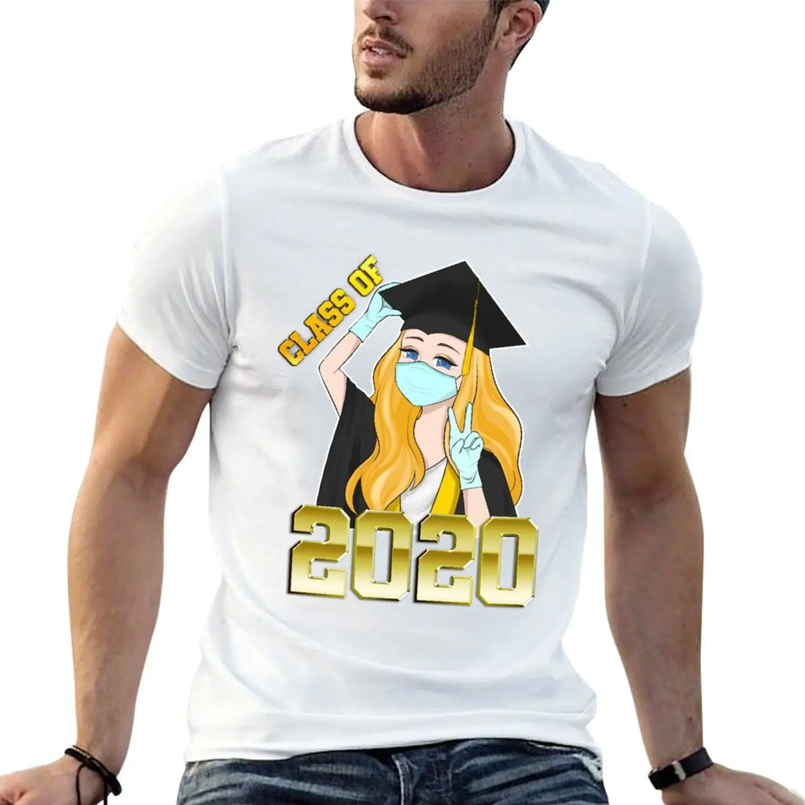 Class of 2020 Graduation Shirt, Senior Graduation Gift for Girl, Quarantine Graduation, T-Shirt man t shirts for men T-Shirt