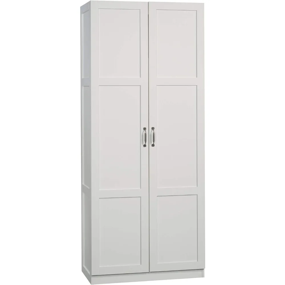 Seleziona armadietti dispensa, L: 29.69 "x W: 16.34" x H: 70.10 ", finitura bianca