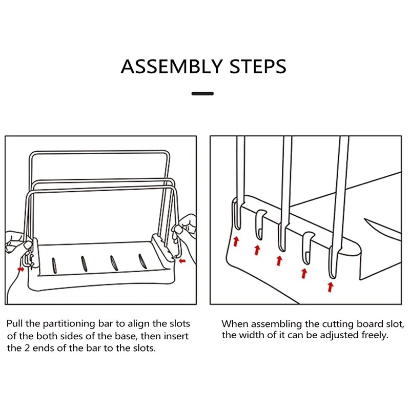 

Органайзер для разделочных досок, подставка для кухонной утвари, держатель для форм для выпечки, органайзер для разделочных досок, хранение на кухонной столешнице - AT35