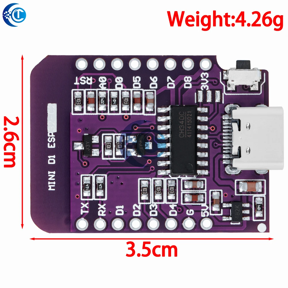 D1 Mini TYPE-C ESP8266 ESP-07/07S CH340G USB D1 Mini WIFI Development Board D1 Mini NodeMCU Lua IOT Board 3.3V With Pins