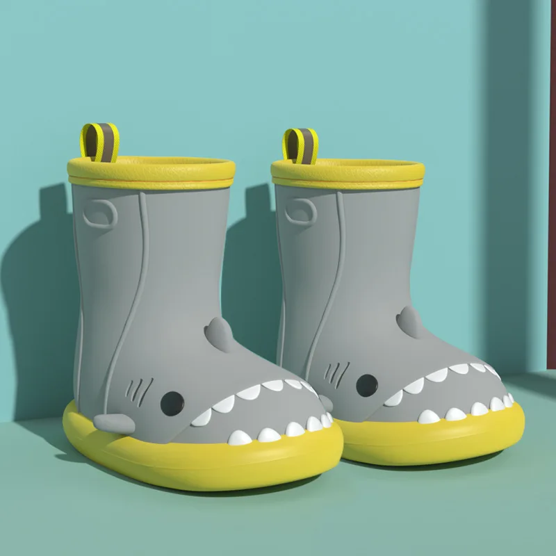 

Rain Boots New Shark Children Summer Waterproof Kids Girls Cute Kids Rain Boots Children Short Shoes Comfortable Rubber Shoes