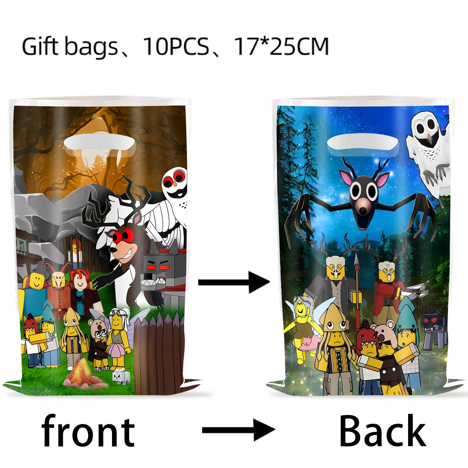 10/20/30 قطعة حقيبة يد أكياس الحلوى Roblox 99 ليال في الغابة حفلة عيد ميلاد ديكور الاطفال شنطة هدايا استحمام الطفل لعبة لوازم الحفلات #3