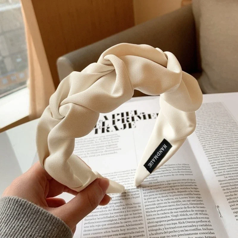 Satin Wide Hairband Hair Hoop Bow Hair Band Headbands Women Head Band Headdress Ladies Hair Accessories Girl Headwear Tiara