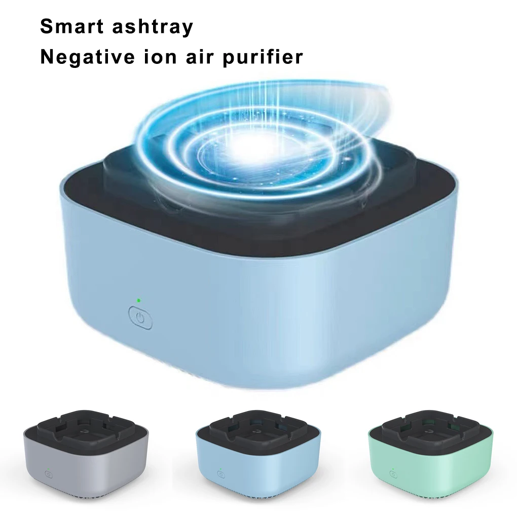 

Negative Ion Ashtray Air Purifier Remove Smoke Grabber Air Cleaners Smokeless Ashtray Ash Tray Gift for Smoker Home Office Car