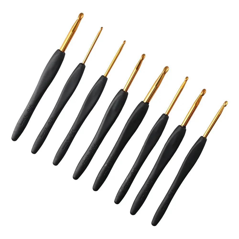 soft grip crochet needles knitting hook for yarn for arthritic hands crochet hook set crochet needles aluminum crochet hooks