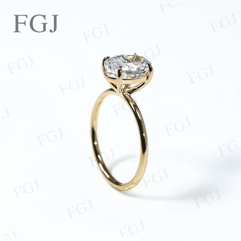 

Custom Ring Moissanite Stone Oval Shape 1-3CT VVS1 D Color With GRA Sparkling For Women Men Wedding Engagement Jewelry Gifts