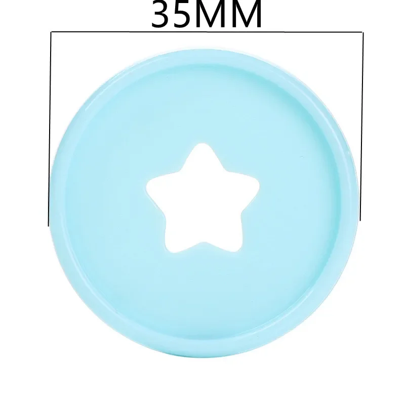 New plastic five-pointed star pattern binding ring buckle, loose-leaf mushroom hole notebook binding consumables