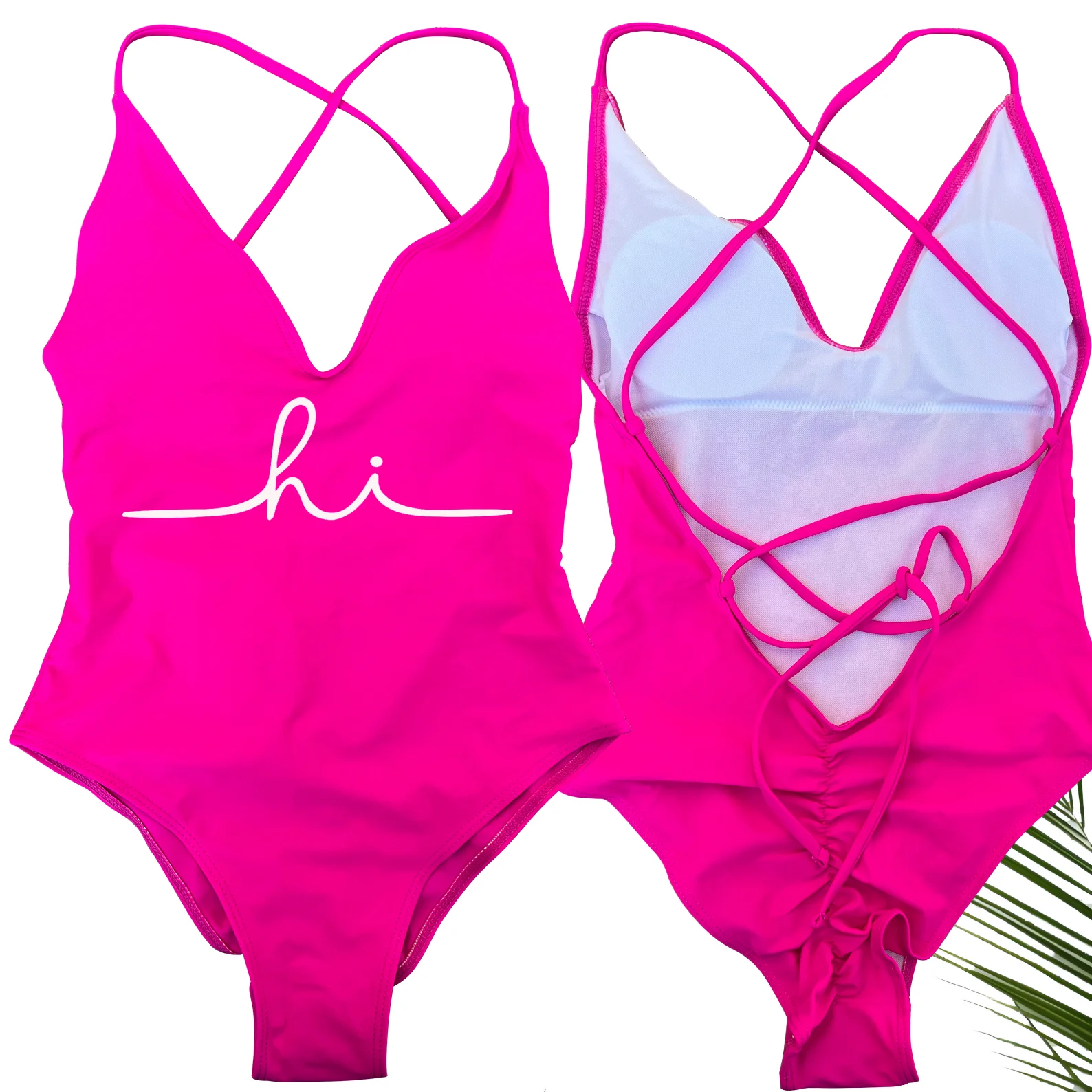Hi Printed One Piece Swimsuit Women Swimwear 2026 Sexy Bodysuit Plus Size Bathing Suit Swimming Suit maillot de bain femme