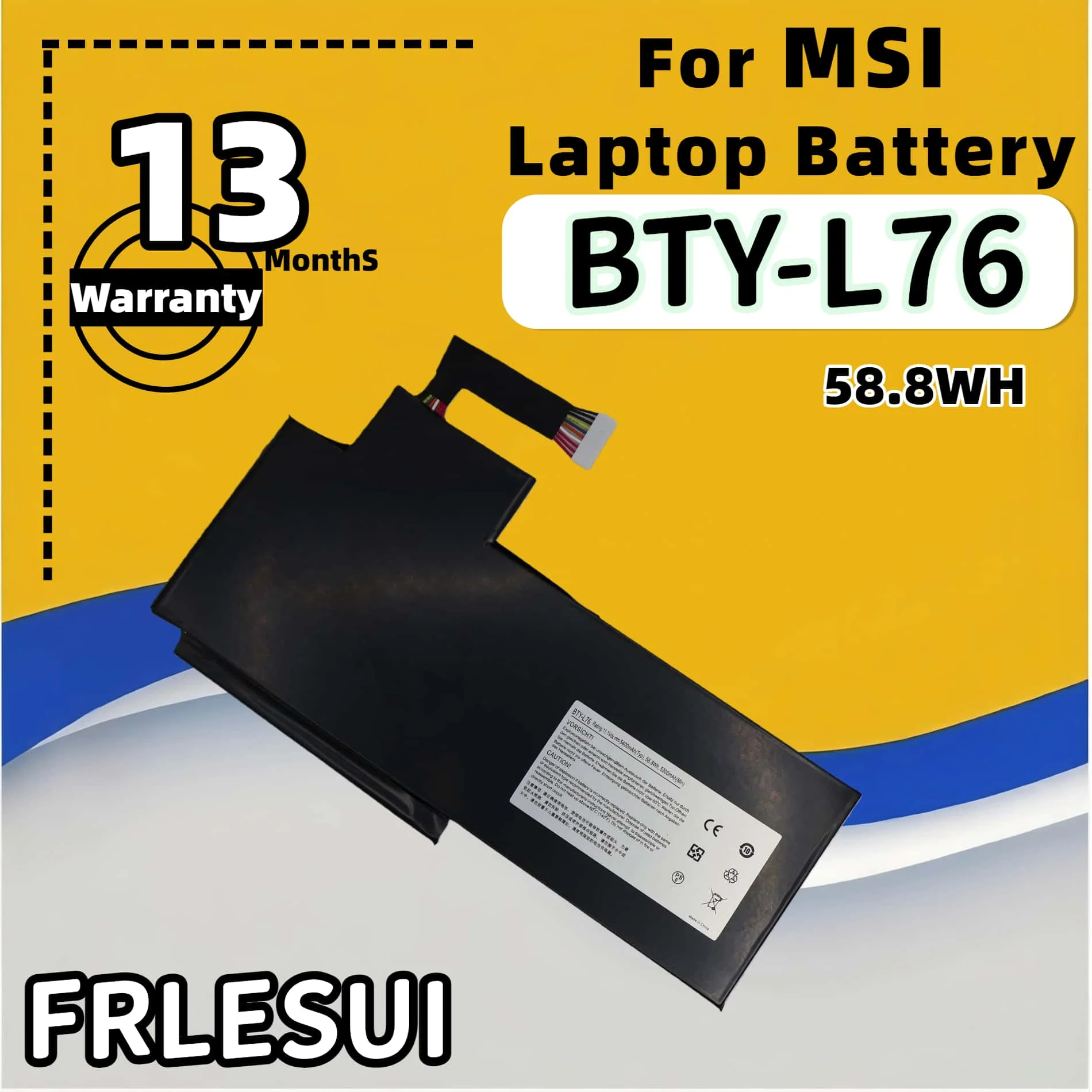 FRLESUI Battery BTY-L76 For MSI GS70 GS70 2QD-487CN, GS70 2PC-633XCN, GS70 2PE-025CN, GS70 2QE-083C X7615 Schenker XMG C703