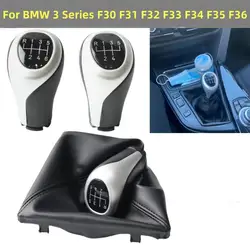 5/6 Speed LHD Car Manual Gear Shift Knob Lever Stick Pen Gaiter Boot Cover Case For BMW 3 Series F30 F31 F32 F33 F34 F35 F36