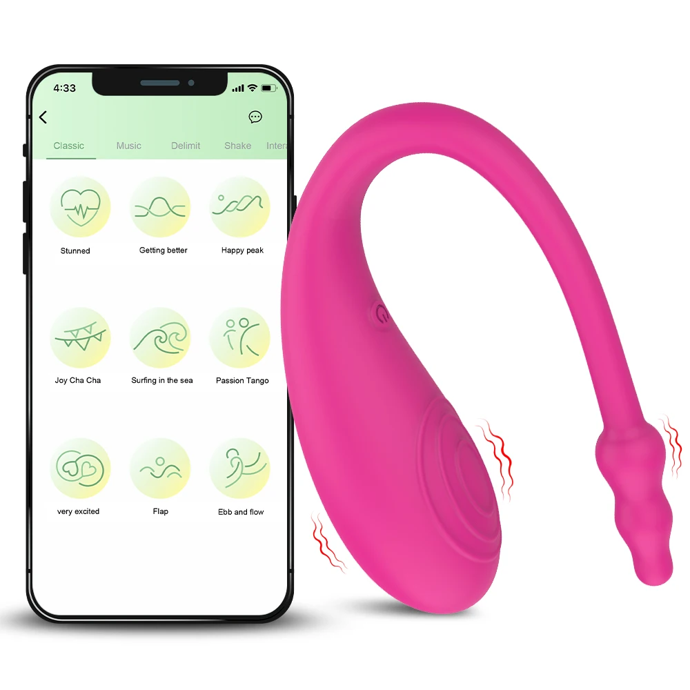 Vibradores con aplicación Bluetooth para mujer, estimulación del clítoris, huevo vibrador, punto G, masajeador Anal, Juguetes sexuales, bragas, bolas usables