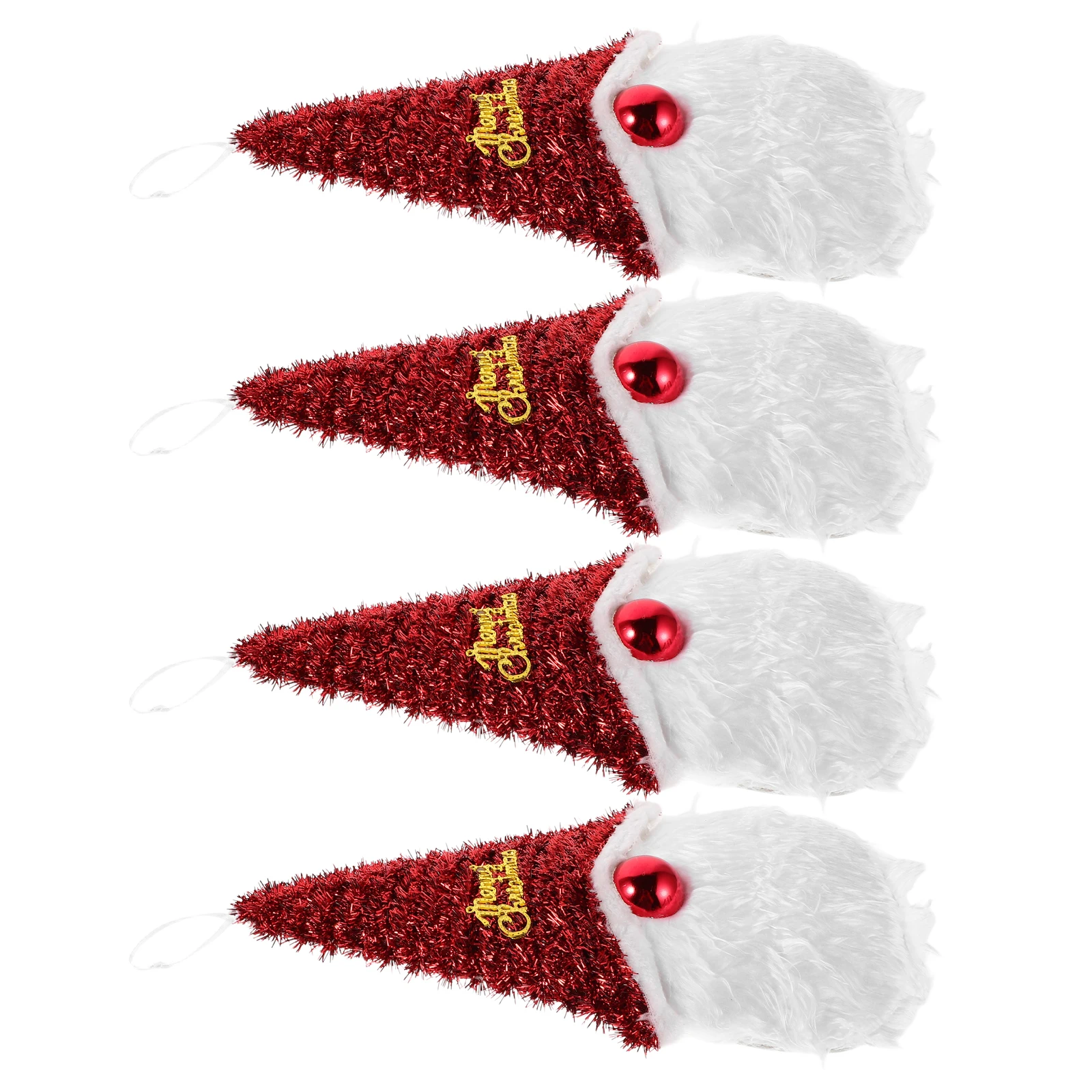 

4 Pcs Christmas Decoration Set Party Decorations Window Decorative Tree Hangings Festive Non-woven Fabric Baubles Pendants