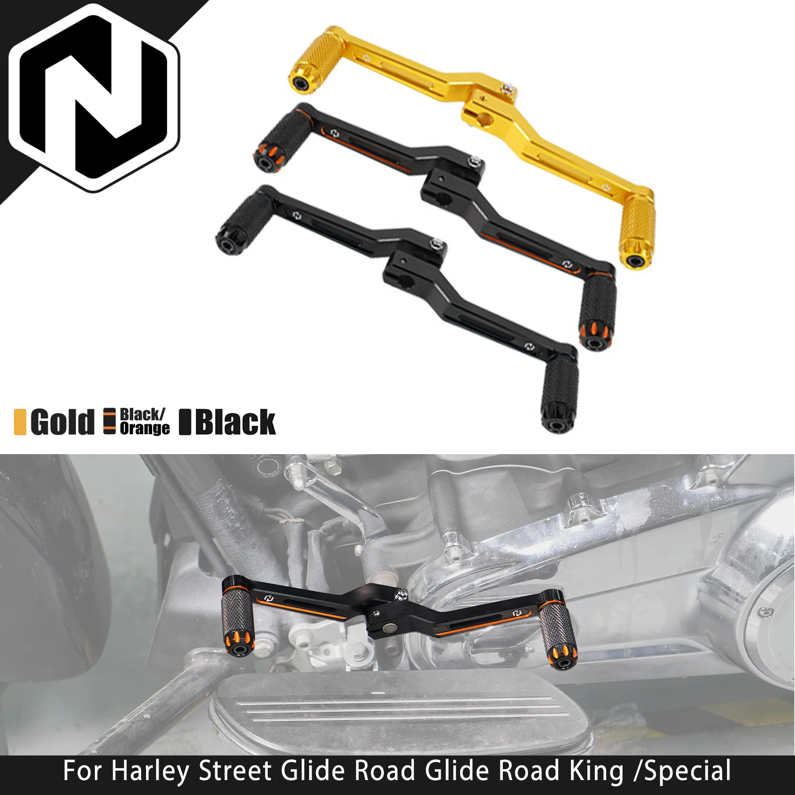 

Short Shifter Levers For Harley Street Glide FLHX Road Glide FLTRX 2017-2024 Road King Fat Boy 114 Tri Glide Ultra Electra Glide