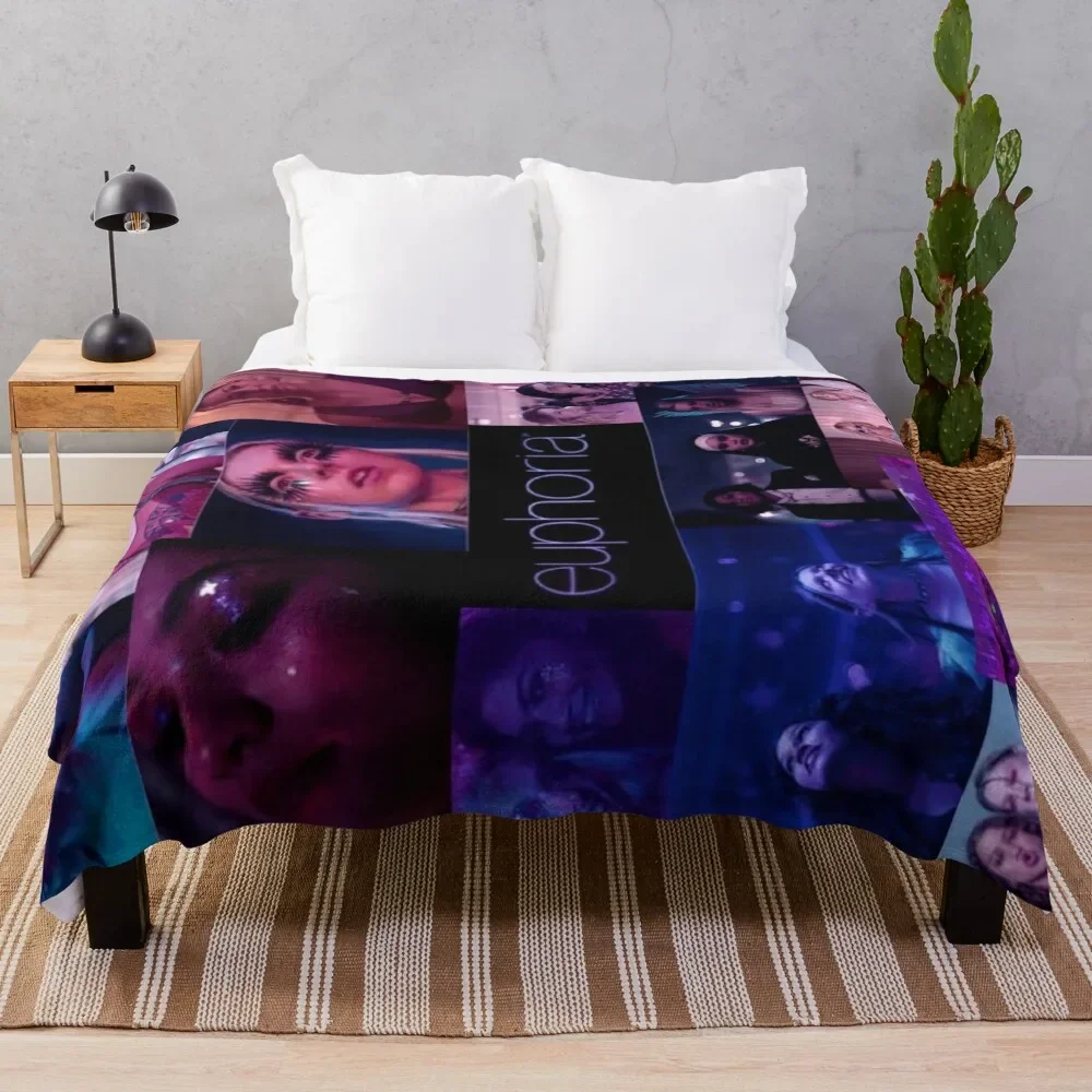 euphoria collage Throw Blanket Fashion Sofas Fluffy Shaggy cosplay anime Decoratives Blankets