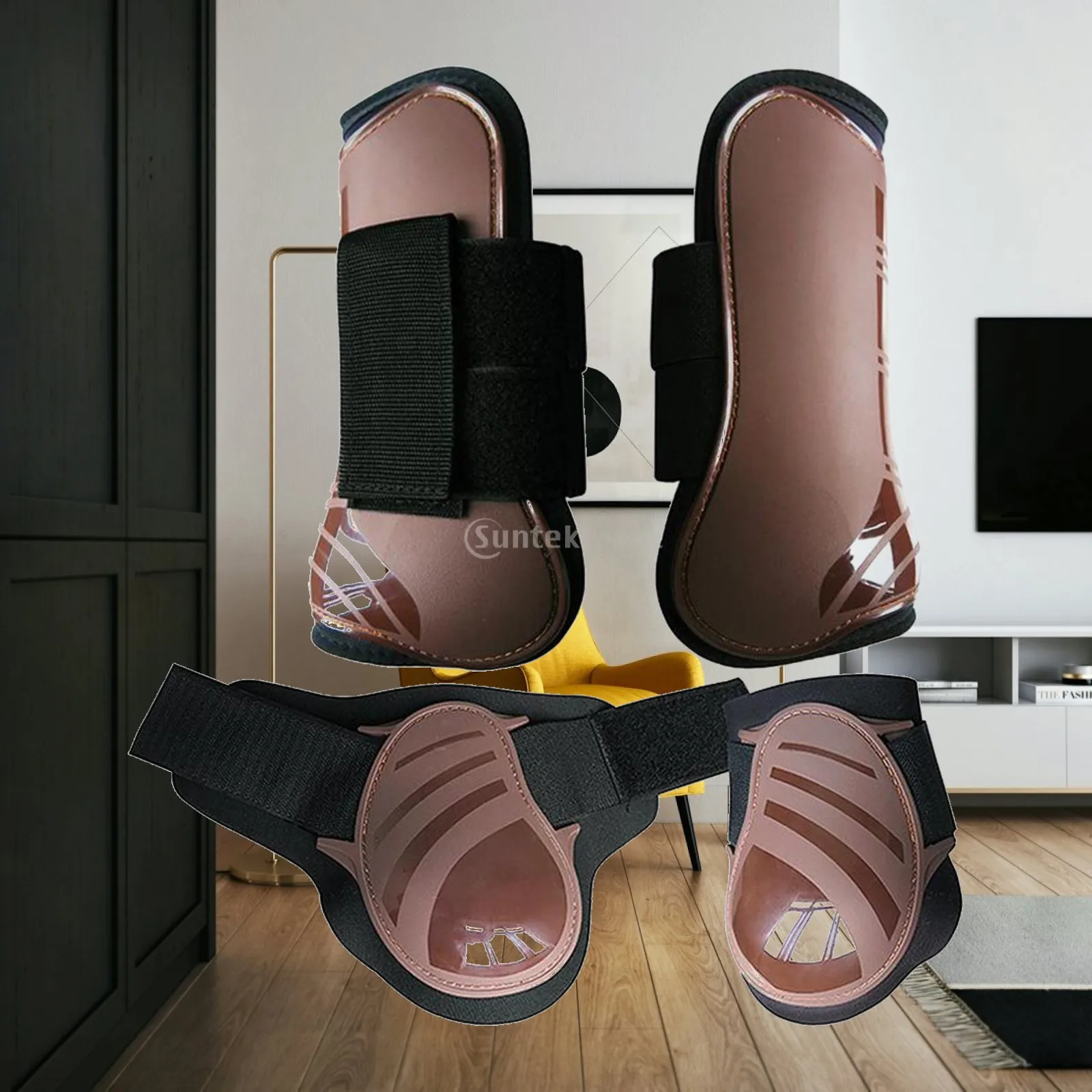 馬用腱ブーツ-puネオプレン製-馬脚保護具-屋外トレーニング-乗馬-ジャンピングブーツ-安定したパフォーマンスのための馬用ブーツ