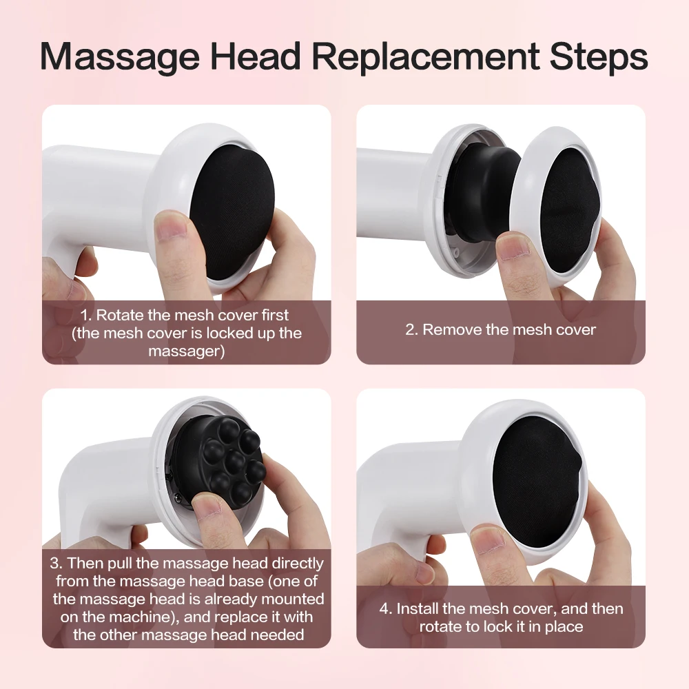 Beauty Body FAT Pusher พร้อมหัวนวด 5 หัวมินิไร้สายเครื่องนวดหน้าท้องไร้สายนวดเซลลูไลท์ Body Sculpting