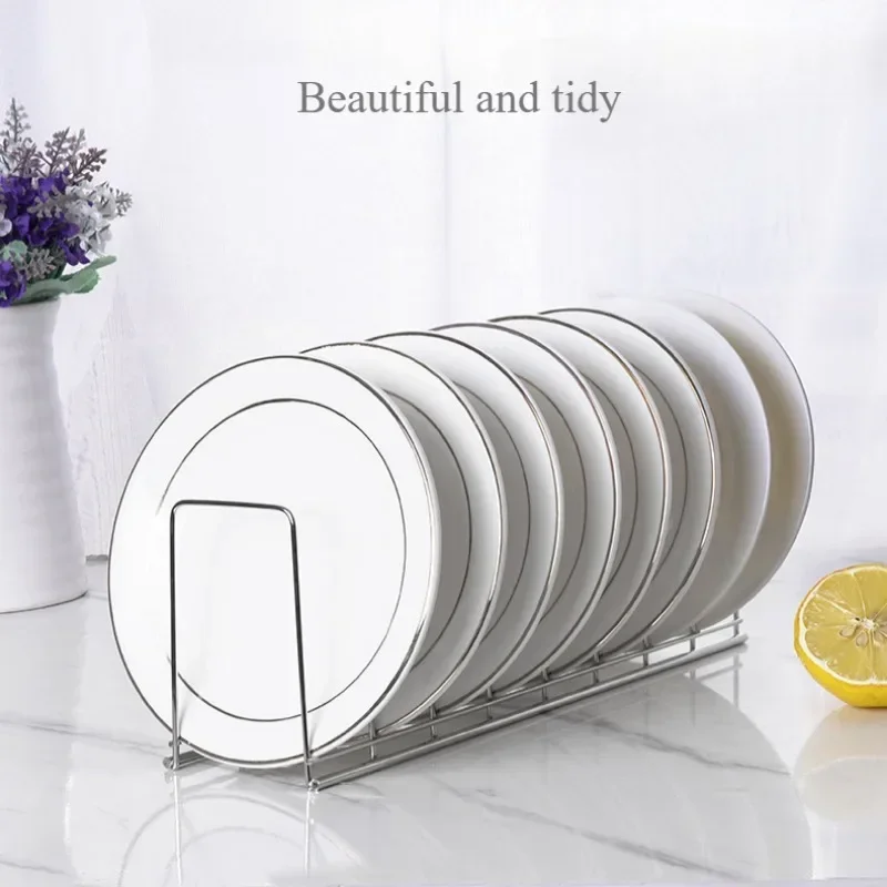 Kitchen Pot Lid, Bowl and Dish Sorting Rack, Stainless Steel Utensil Drain Rack, Household Space Saving Storage Rack