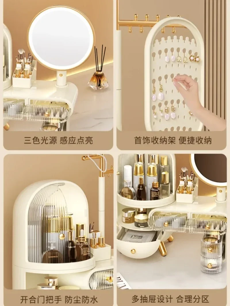 Cosmetic Storage Boxes Home Storage Garden Box Dustproof Desktop Skin Care Shelf Dresser Organizer Box Cabinet Home Organization