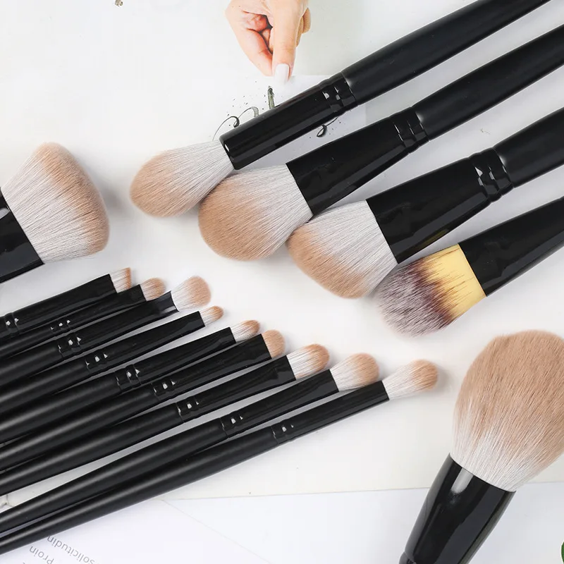 15 Piece Soft Makeup Brush Set With Concealer Blush And Powder Brushes Professional Face Tool Kit For Daily And Salon Use