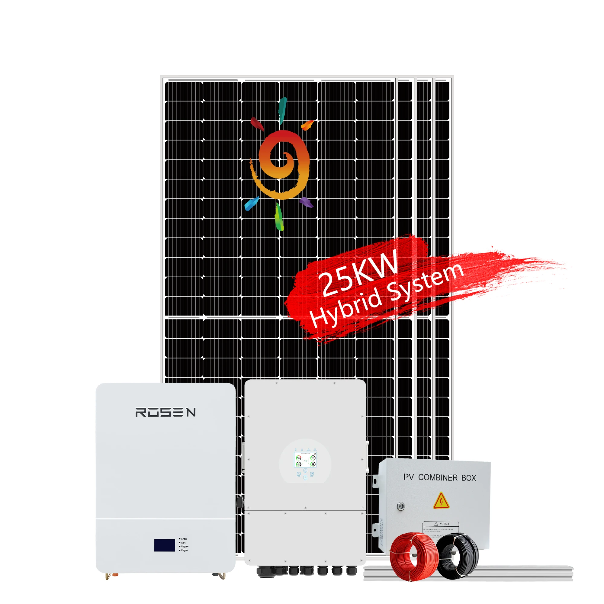 Rosenpv Solar Home Low Voltage Lithium Battery 48V 100AH 200AH Powerwall 10kw 20kwh Home Lithium Battery Solar Storage