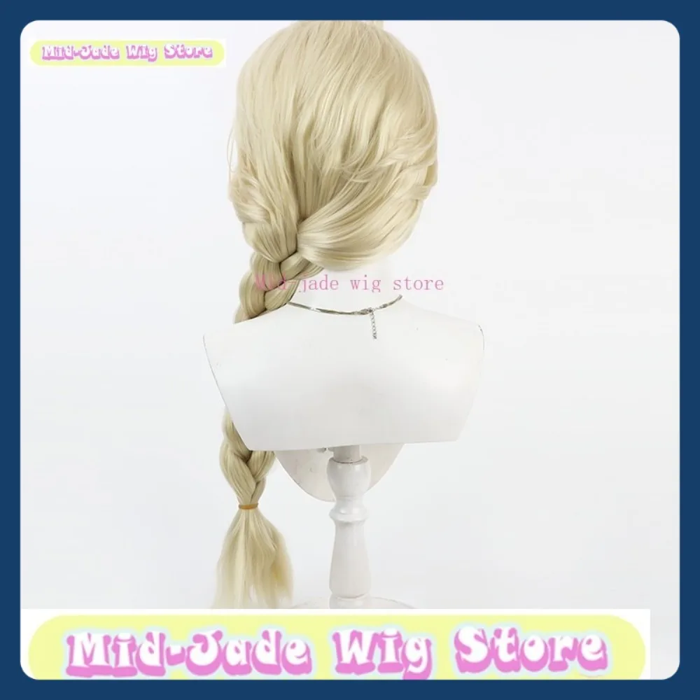 منتصف اليشم متجر شعر مستعار المجمدة إلسا شعر مستعار تأثيري أنيمي لعبة لعب الأدوار الشعر الاصطناعية حفلة الهالوين