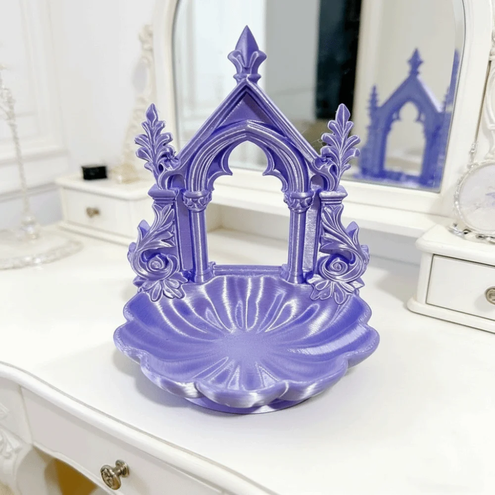 

Gothic Style Jewelry Storage Box Arch Shape Retro Design Jewelry Organizer Tray Display Elegant Home Decorative Ornament Gift