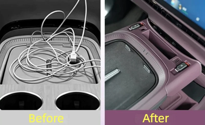 Automobile Connection Fast Charging Expansion Dock Fit for Xpeng GX 2026 Modified Car Mounted 60W Charging Dock Car Accessories