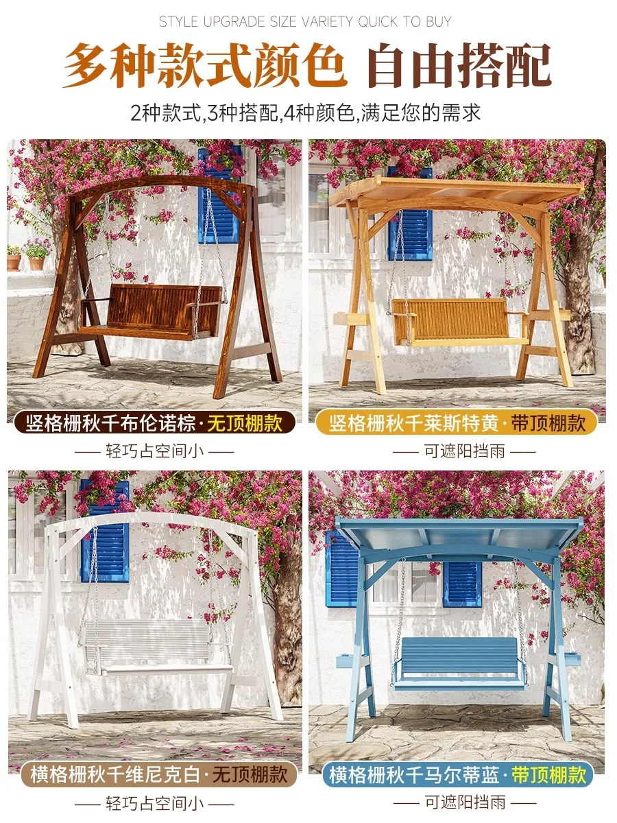 Outdoor Villa Garden Outdoor Wooden Swing Chair