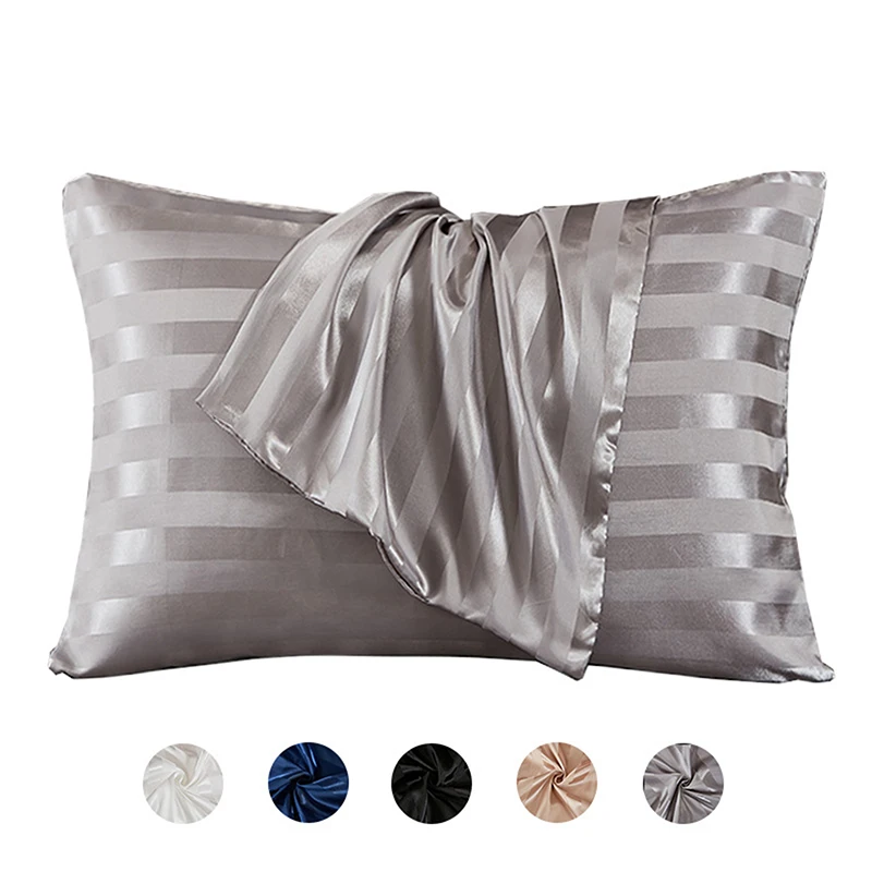 Simulated Silk Pillowcases Silky Satin Hair Beauty Pillow Cases Comfortable Pillow Case Home Bedding Pillow Cases Cover view 3