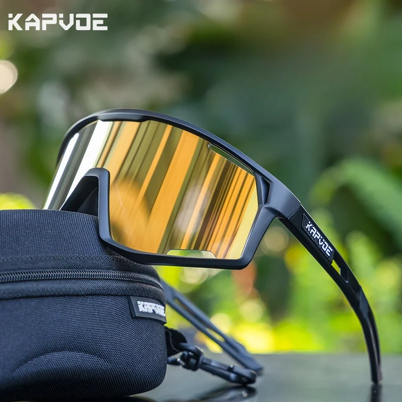 

Kapvoe Polarized Sunglasses Cycling Glasses Woman Bicycle Goggles Bike Glasses Sports UV400 Man Riding Eyewear MTB for Goggles