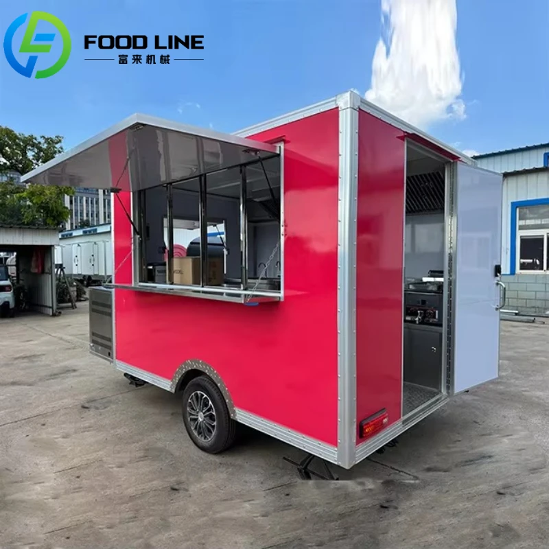 Customized Mobile Concession Food Trailer Fully Equipped Small Food Cart Mobile Coffee Drink Shop Ice Cream Food Truck for Sale
