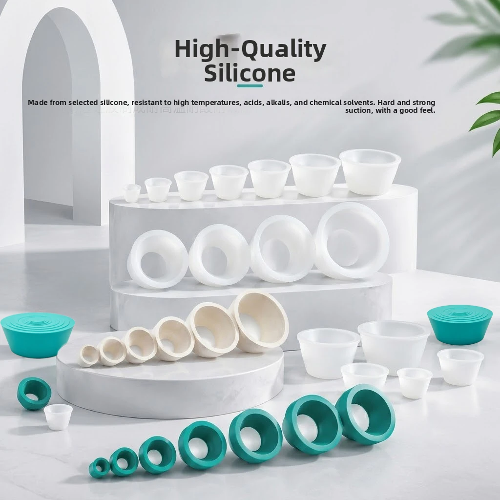 One Set Rubber/Silicone Funnel Holder 9*1set of Plugs or 1pcs Suction Filter Bottle Pad for Laboratory