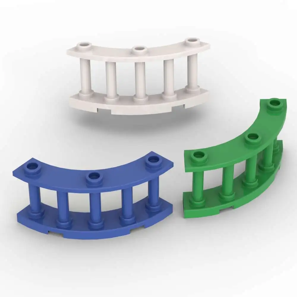 MOC 10 قطعة 21229 سياج 4x4x2 ربع مستدير مغزل الطوب التراص استبدال بنة الكبار بنين عطلة لعبة هدية